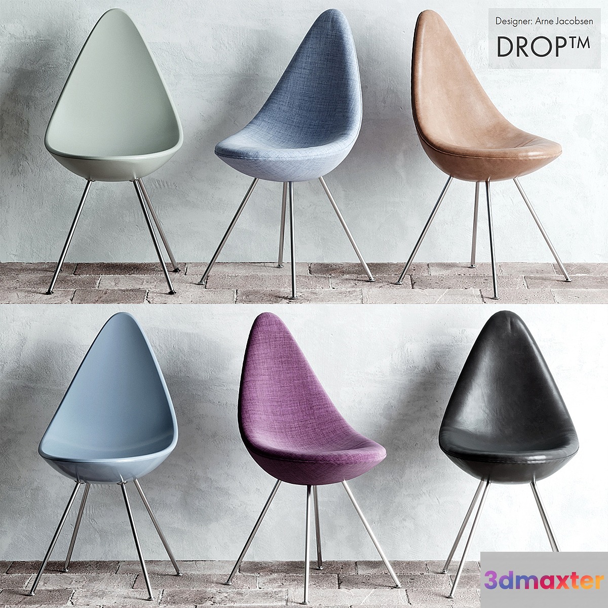 Drop chair 3D Max