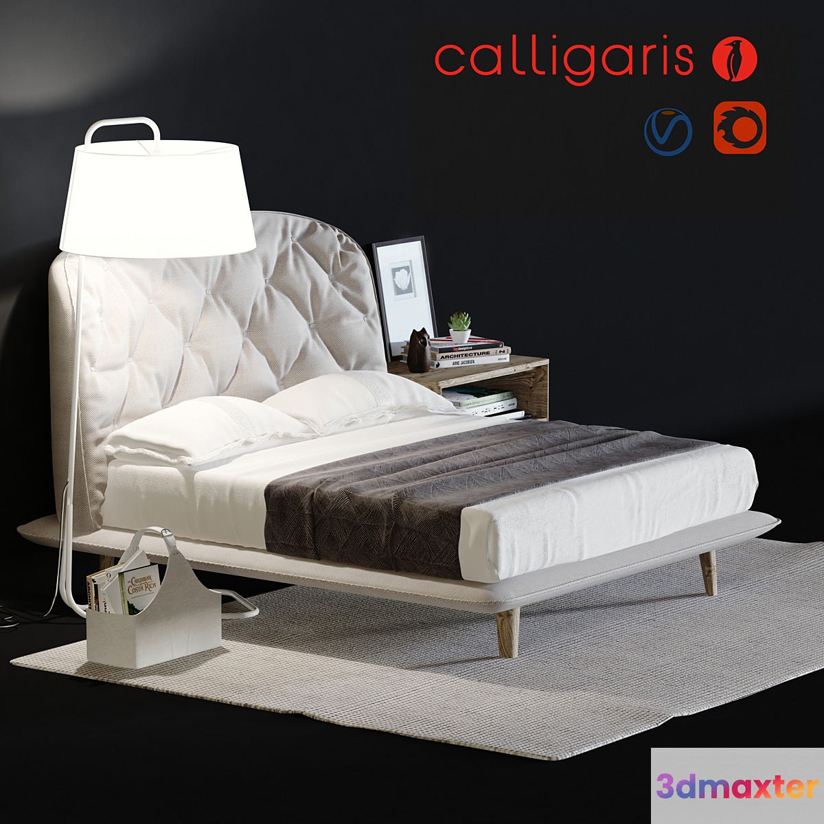 Calligaris Hampton bed 3D Max