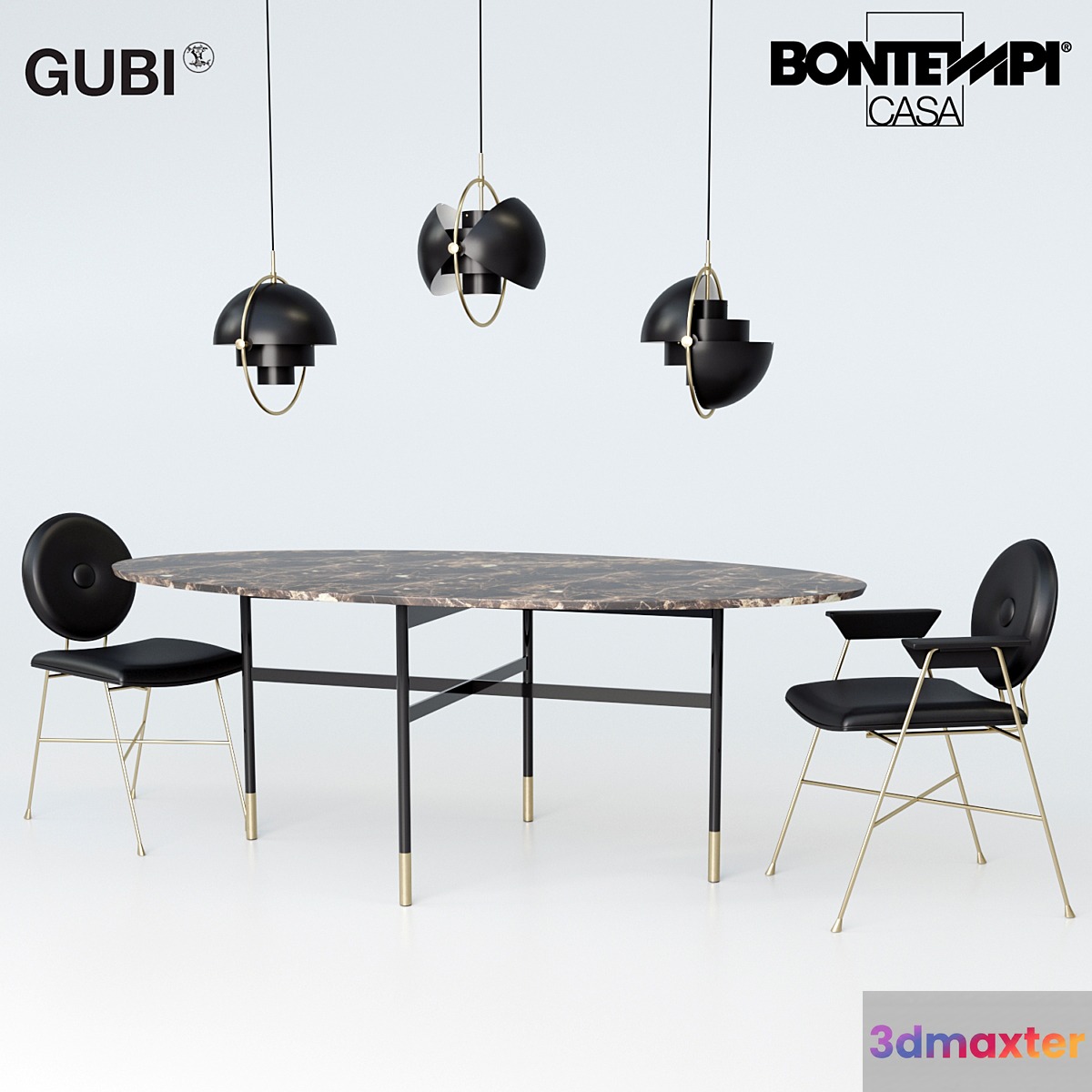 Bontempi Glamor table Penelope chair Gubi Multi-Lite
