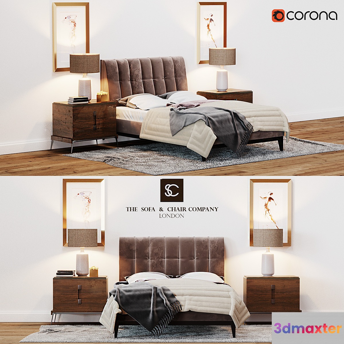 The Sofa & Chair Company Alexandr bed 3D Max
