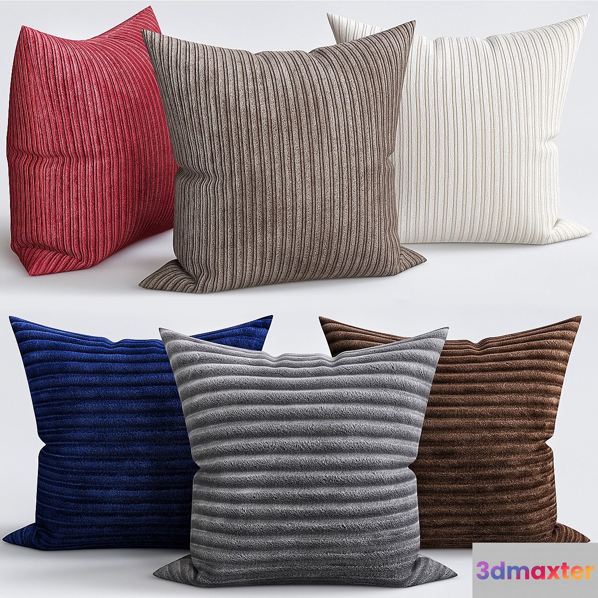Plush Square Throw Pillow 3D Max