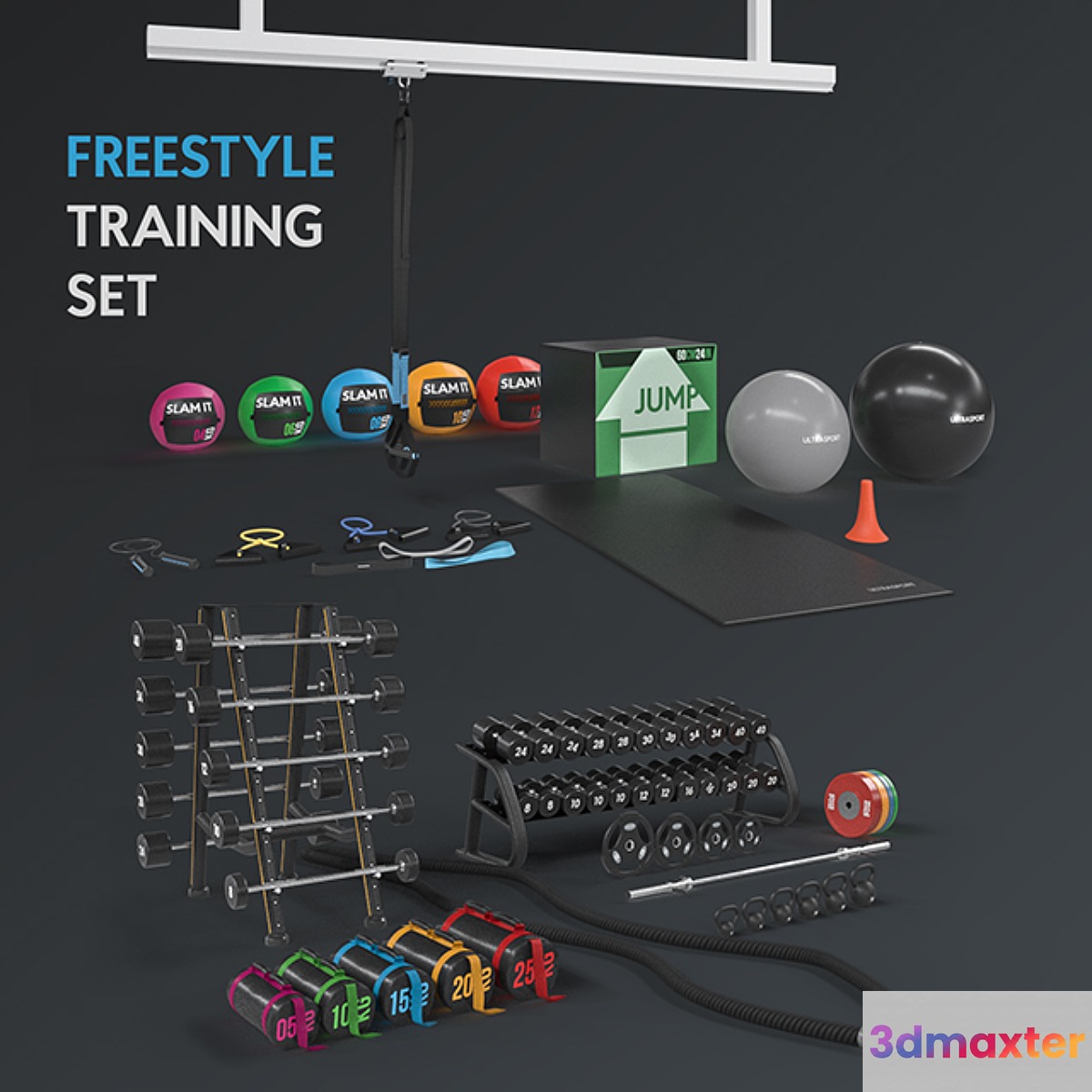 Freestyle trainings set 3D Max