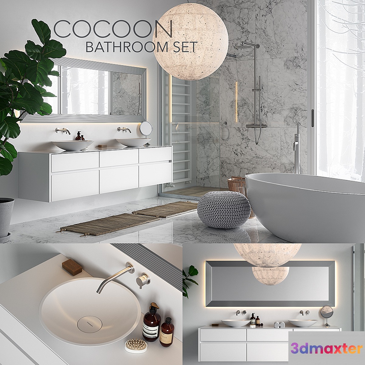 COCOON Bathroom Set (corona PBR vray GGX) - No.3