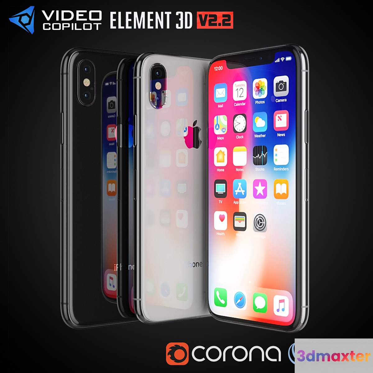 Apple iPhone X 3D Max