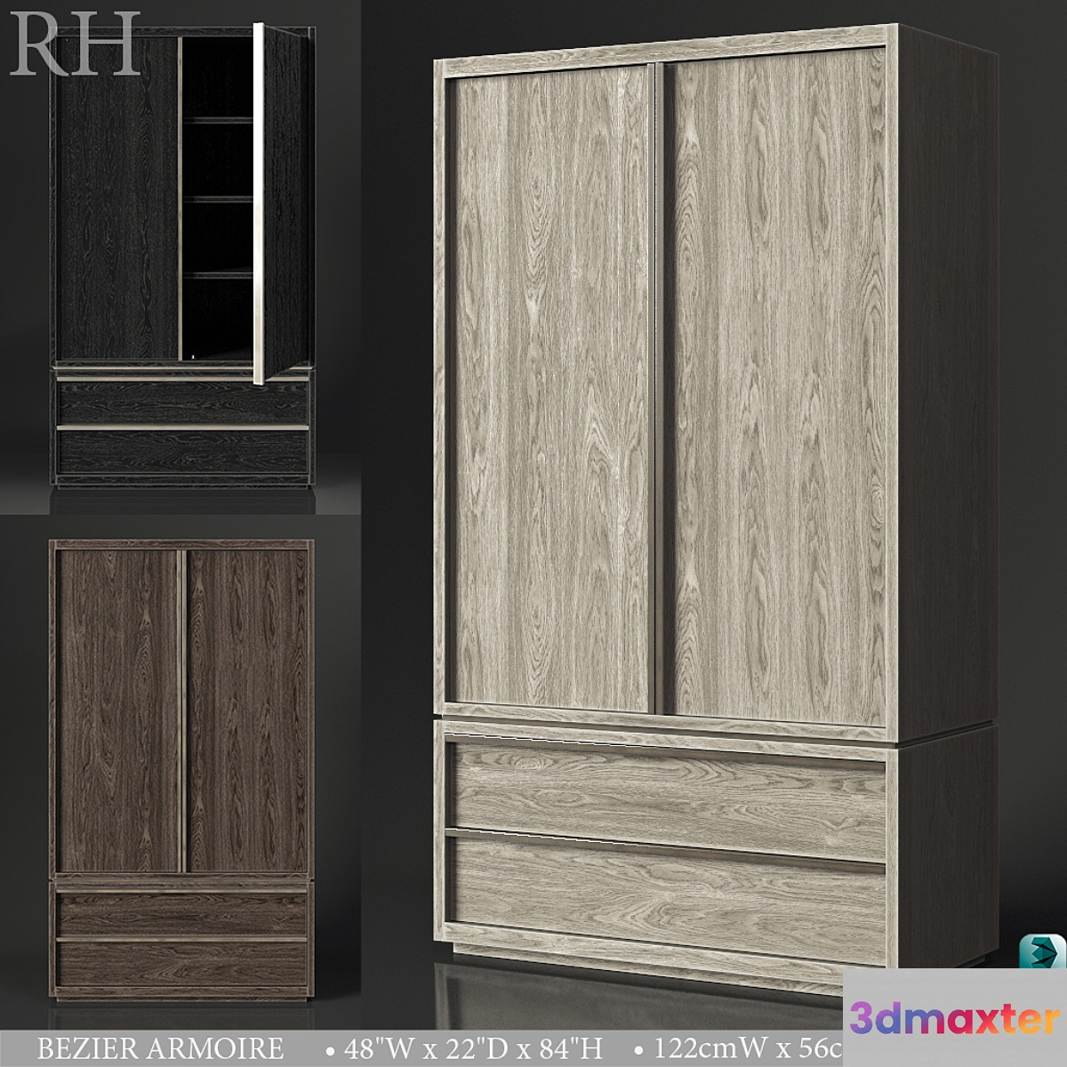 RH BEZIER ARMOIRE 3D Max