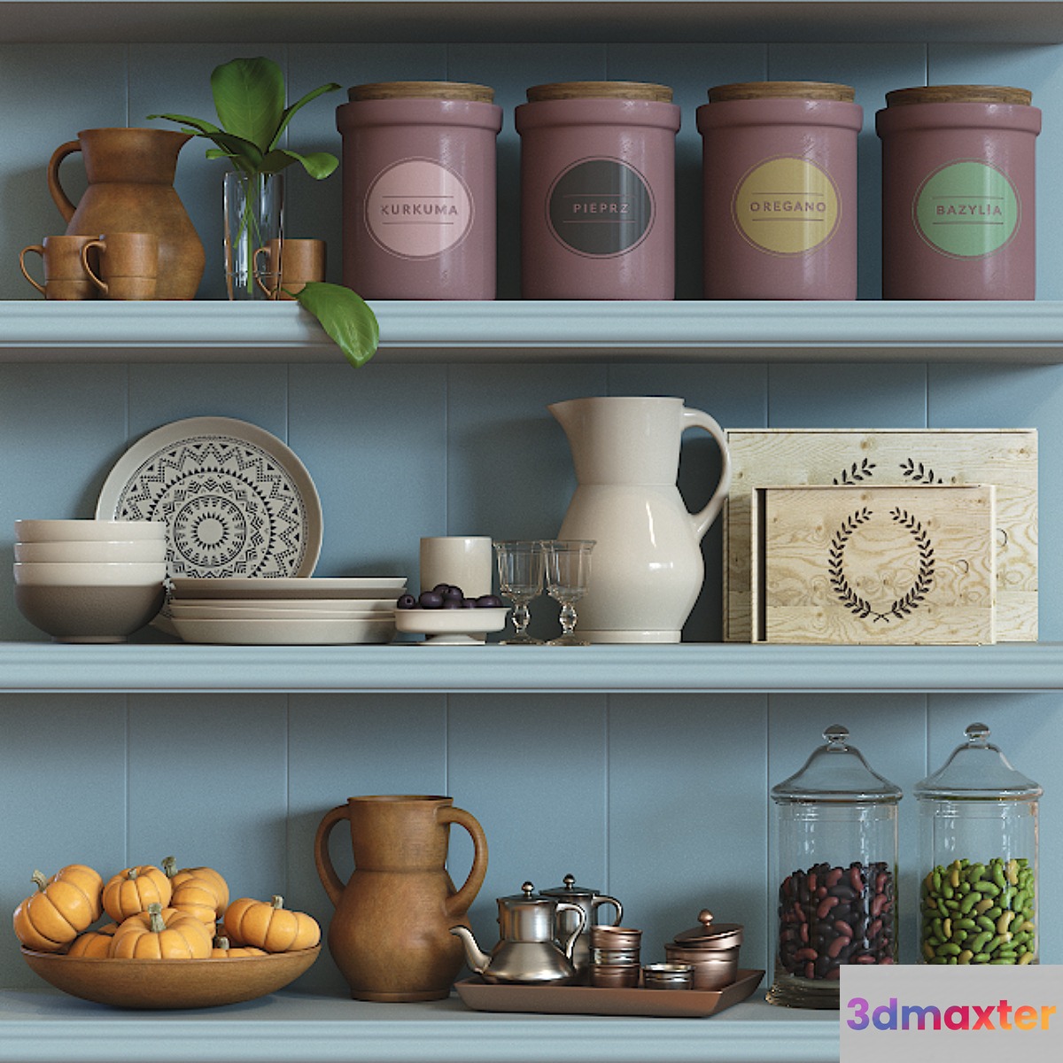 Decorative set №3 3D Max