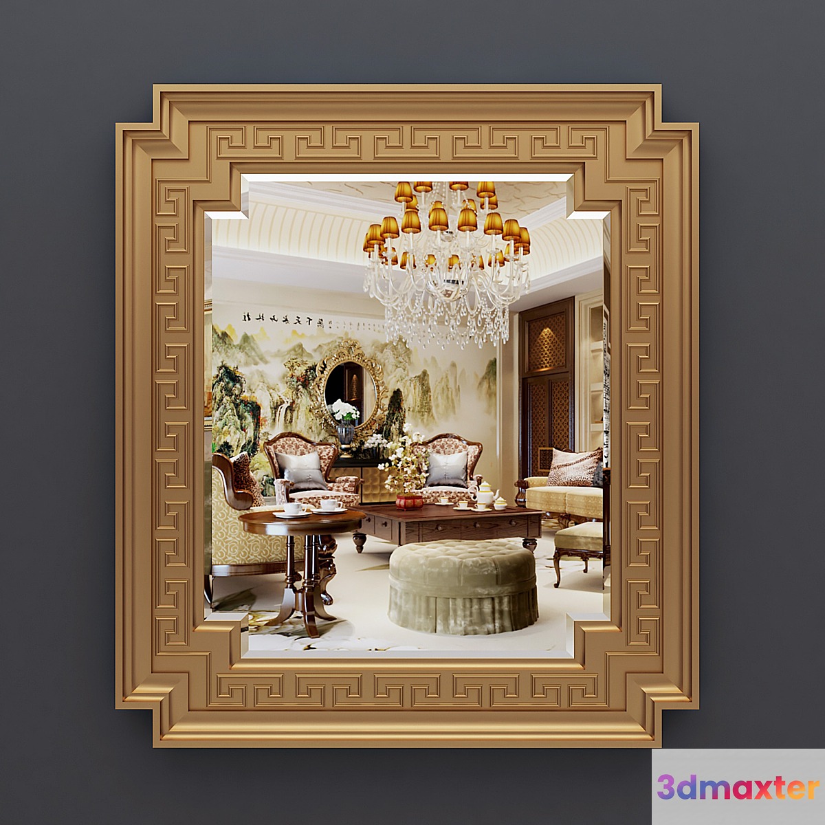 Ethnic mirror 3D Max