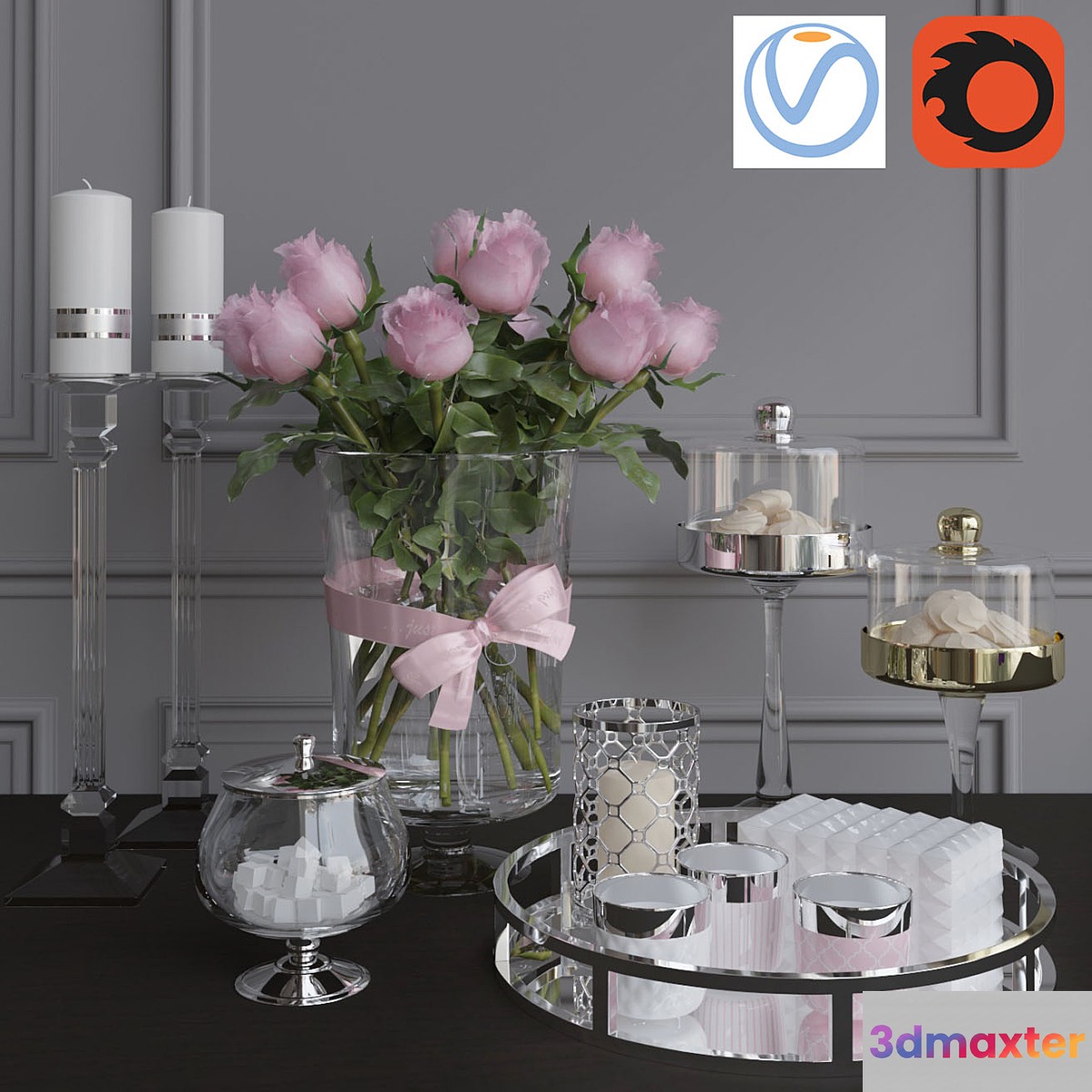 Decorative set 2 Vray + Corona