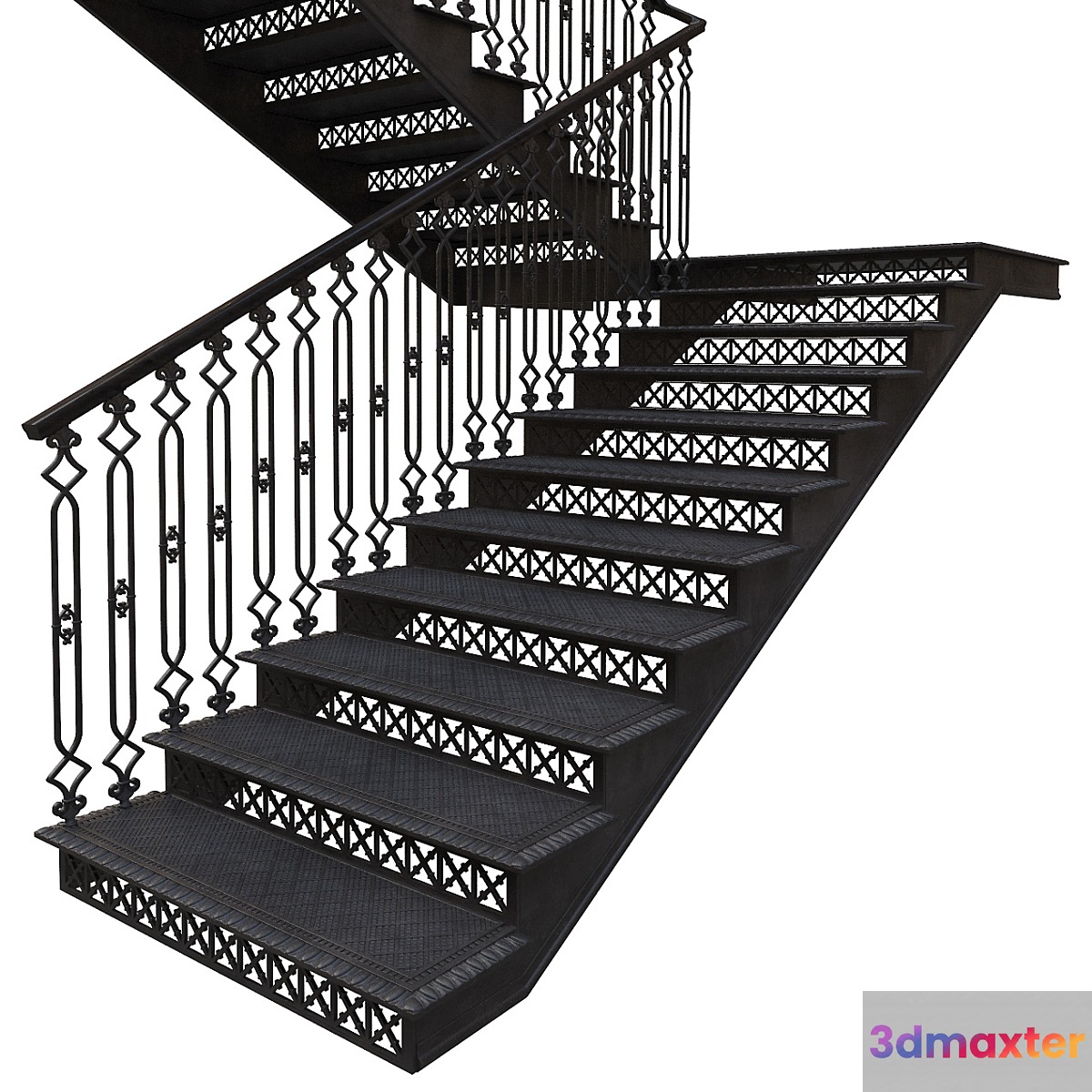 Cast-iron staircase - No.3 3D Max
