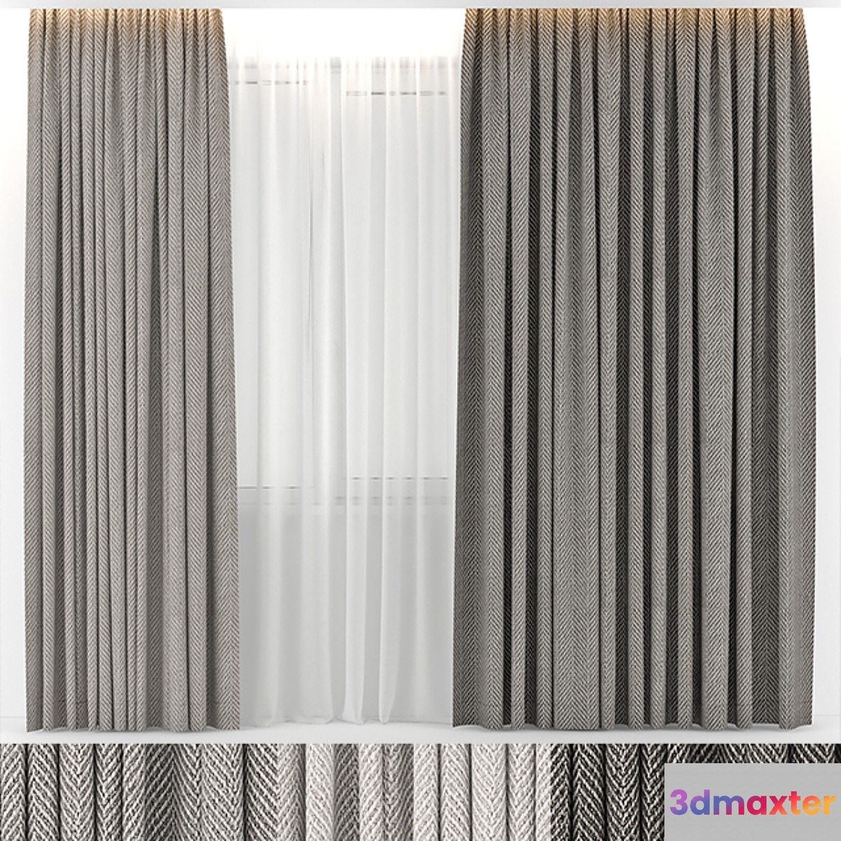CURTAINS WOOL 3D Max