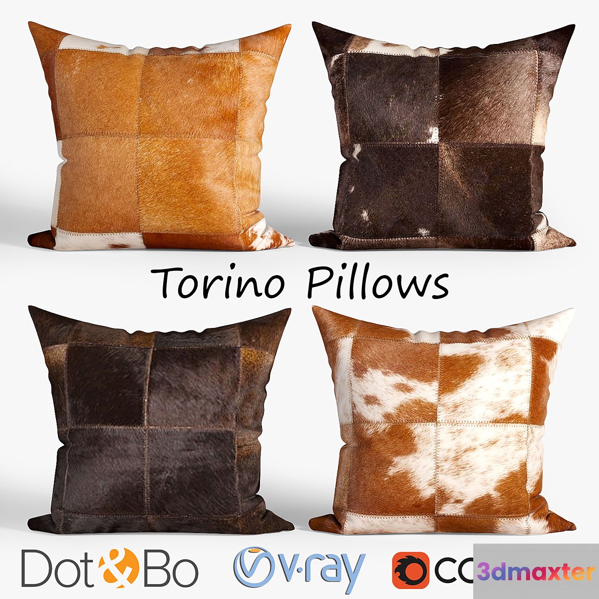 Decorative pillows Dot and bo_Torino set 046 3D Max