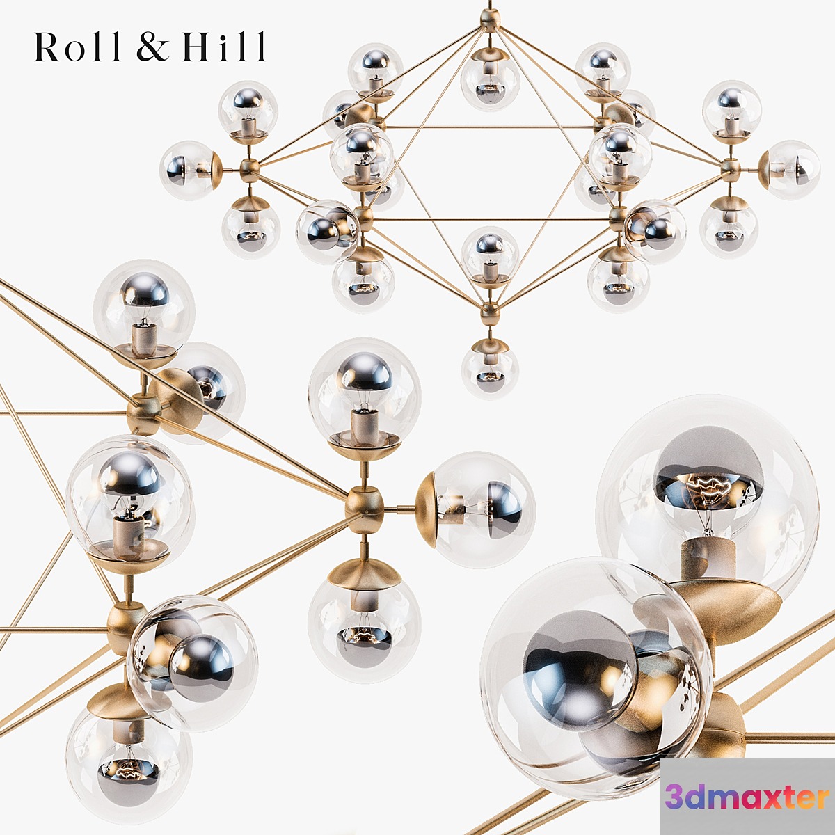 Roll & Hill Modo 6 sided chandelier