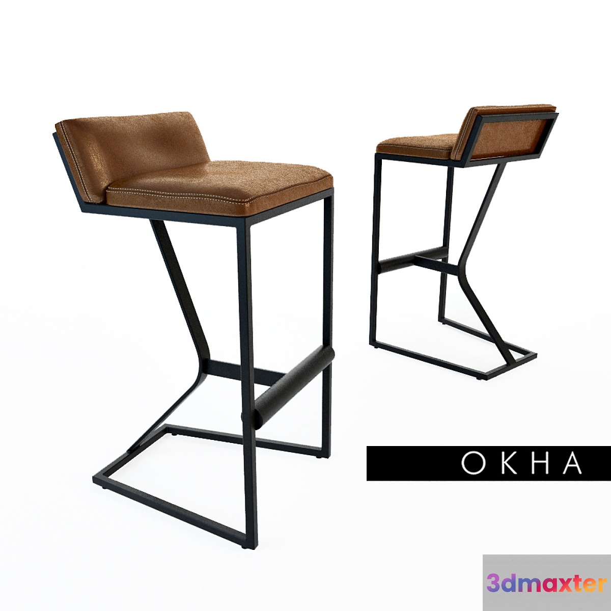 OKHA_FAYE Barstool 3D Max