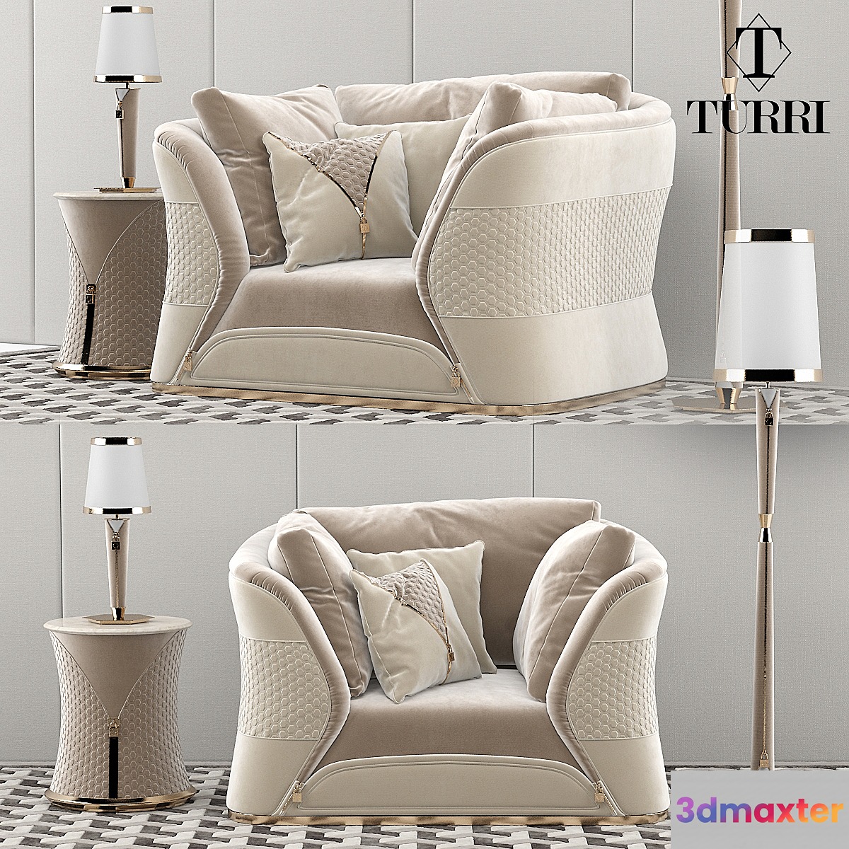 Turri Vogue sofa armchair set - No.2