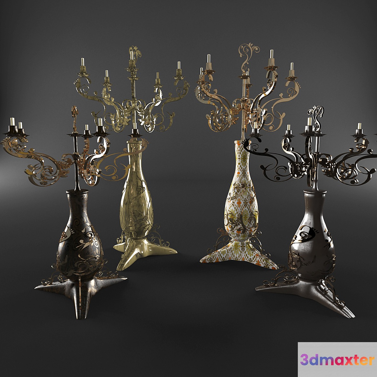 candlestick 3D Max