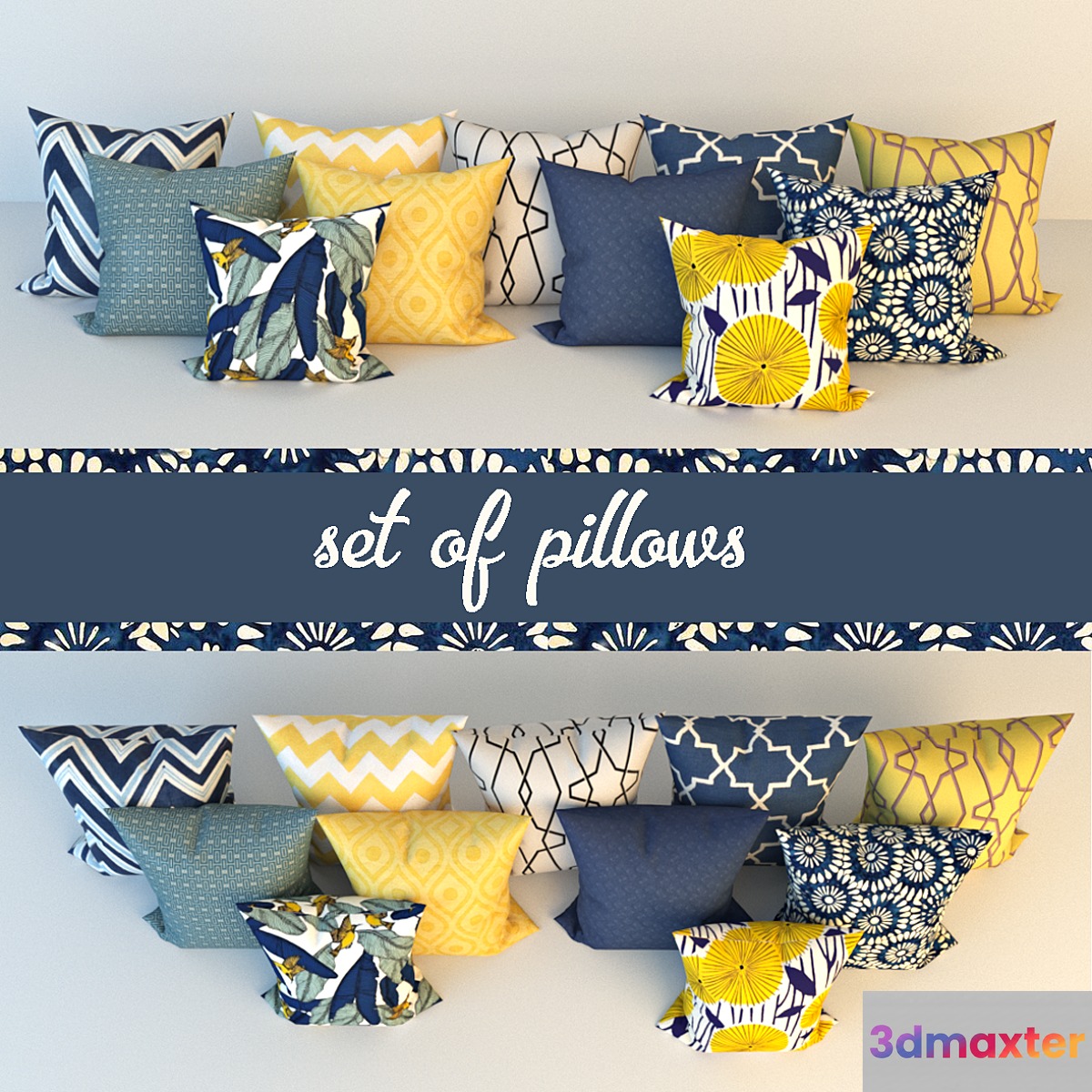 pillow set 3D Max