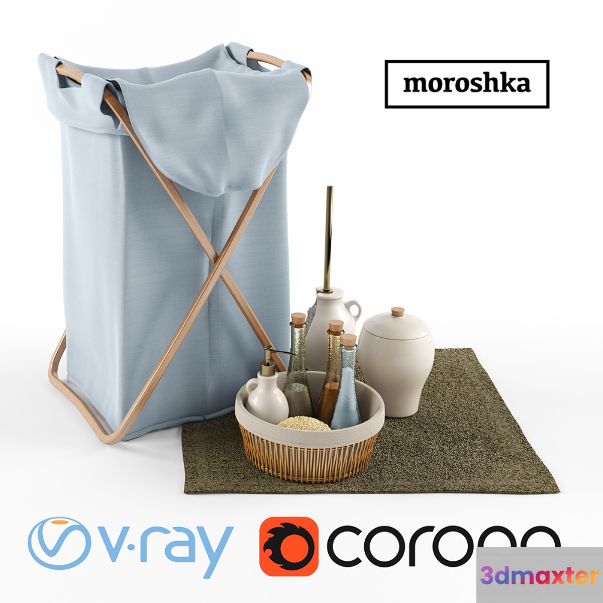 Laundry basket and accessories