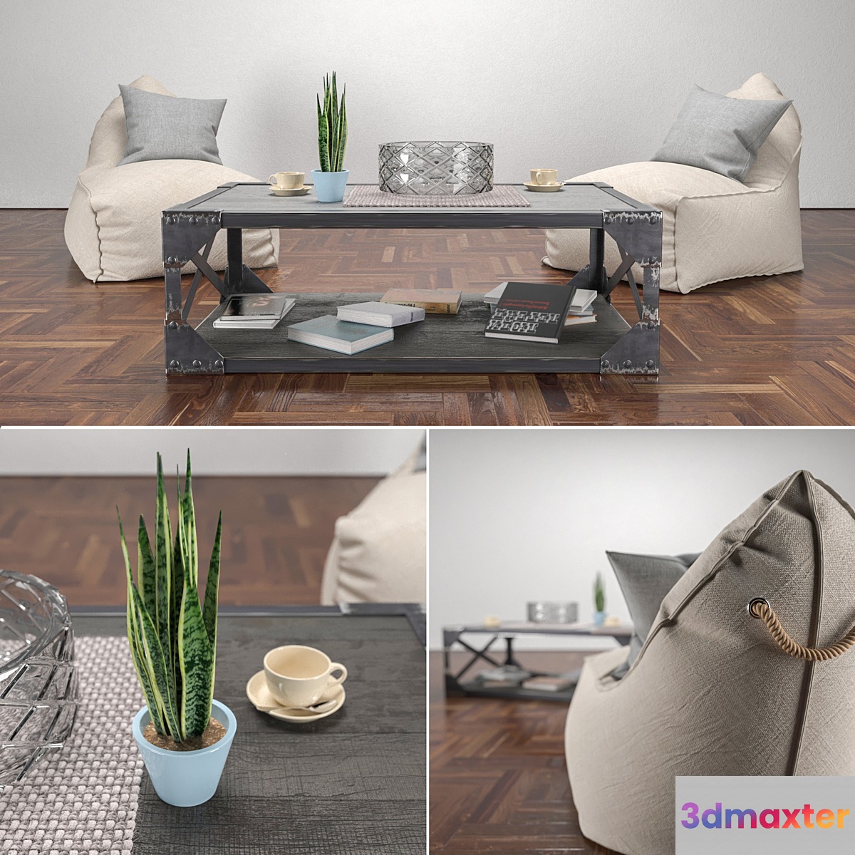 Coffee set 3D Max