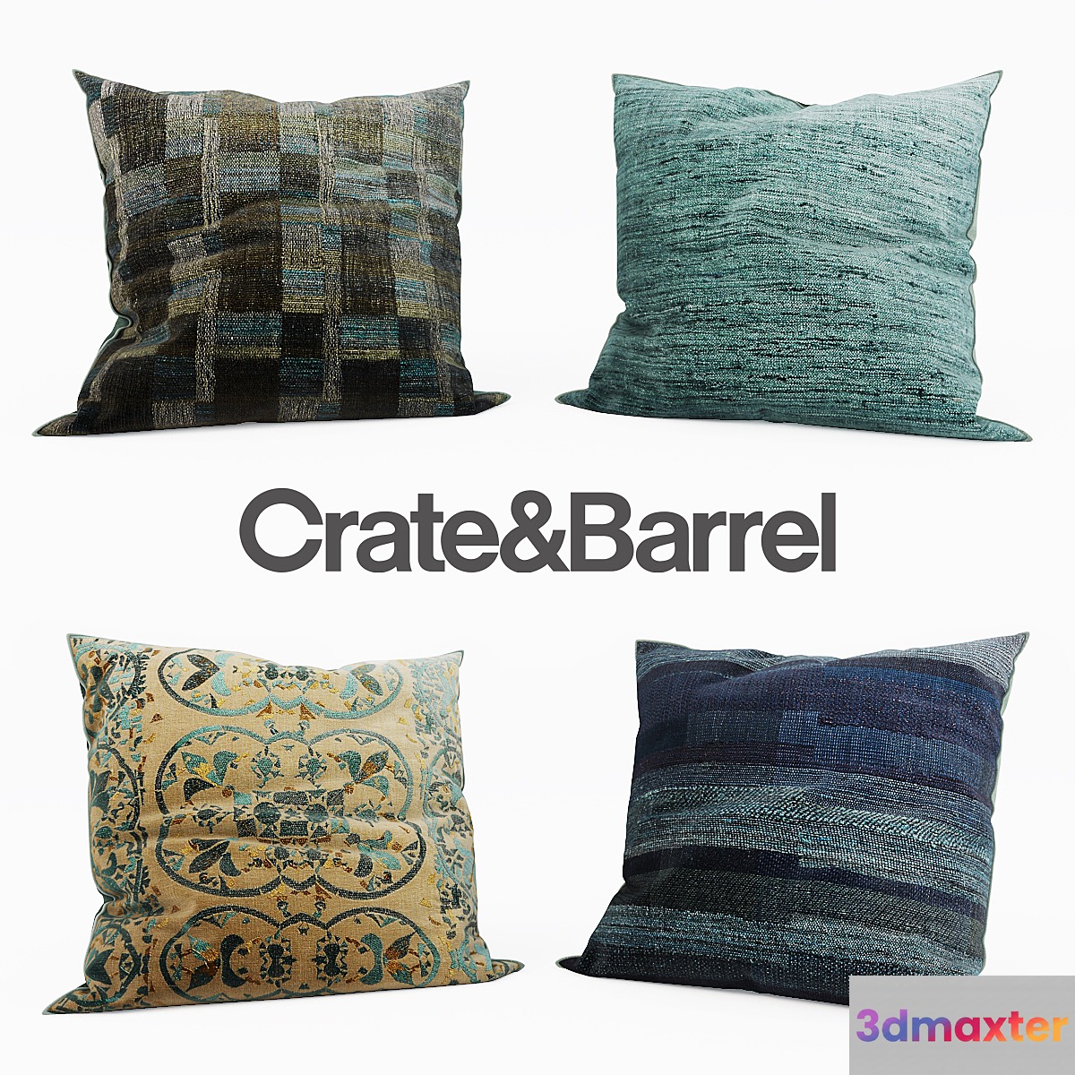 CrateandBarrel - Decorative Pillows set 6 3D Max