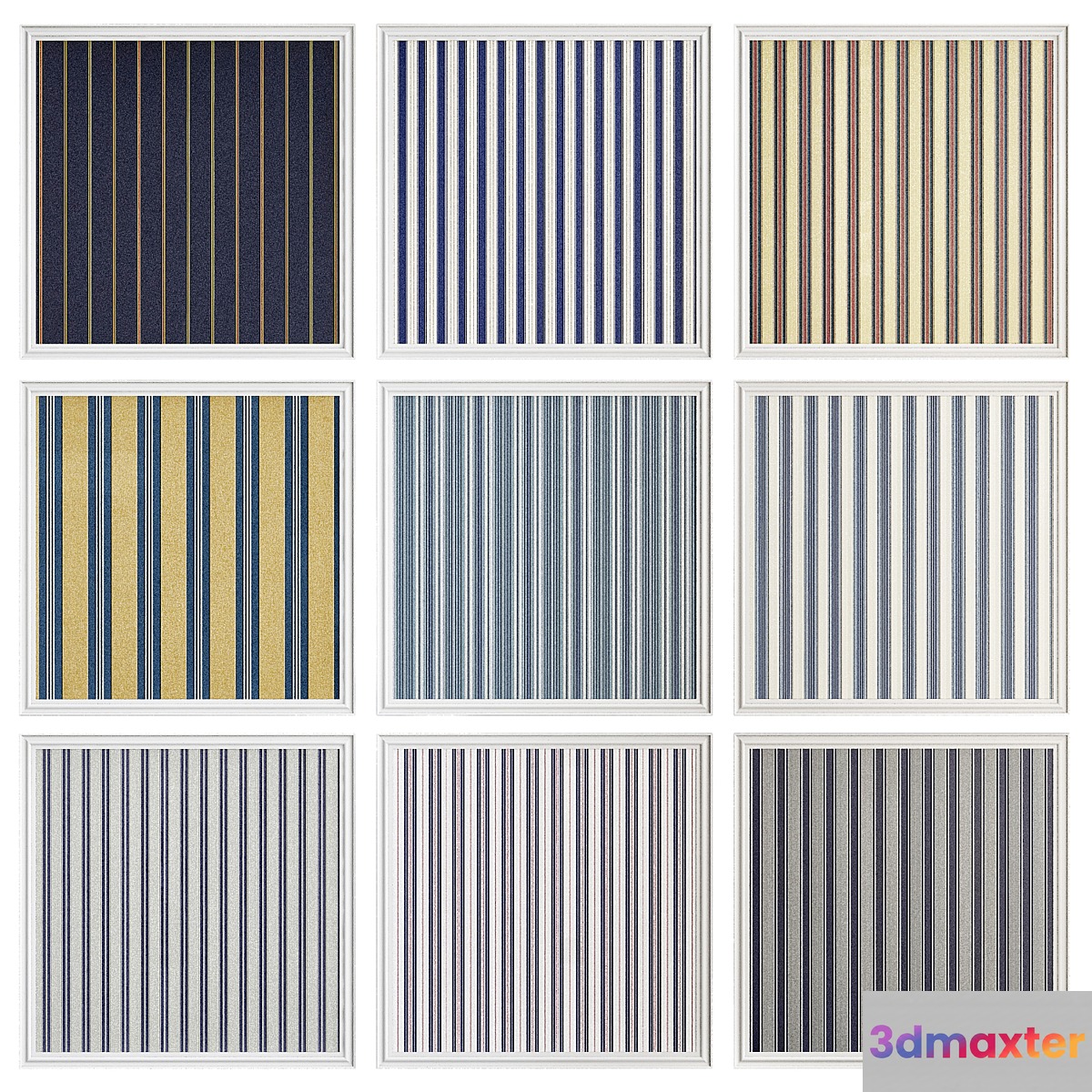 Stripes blue wallpaper 3D Max