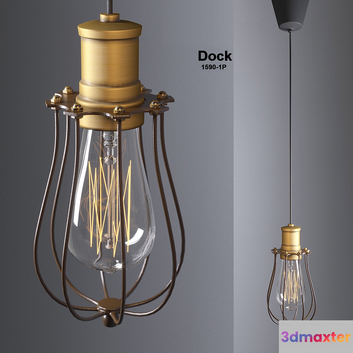 Hanging Lamp Dock 1590-1P 3D Max