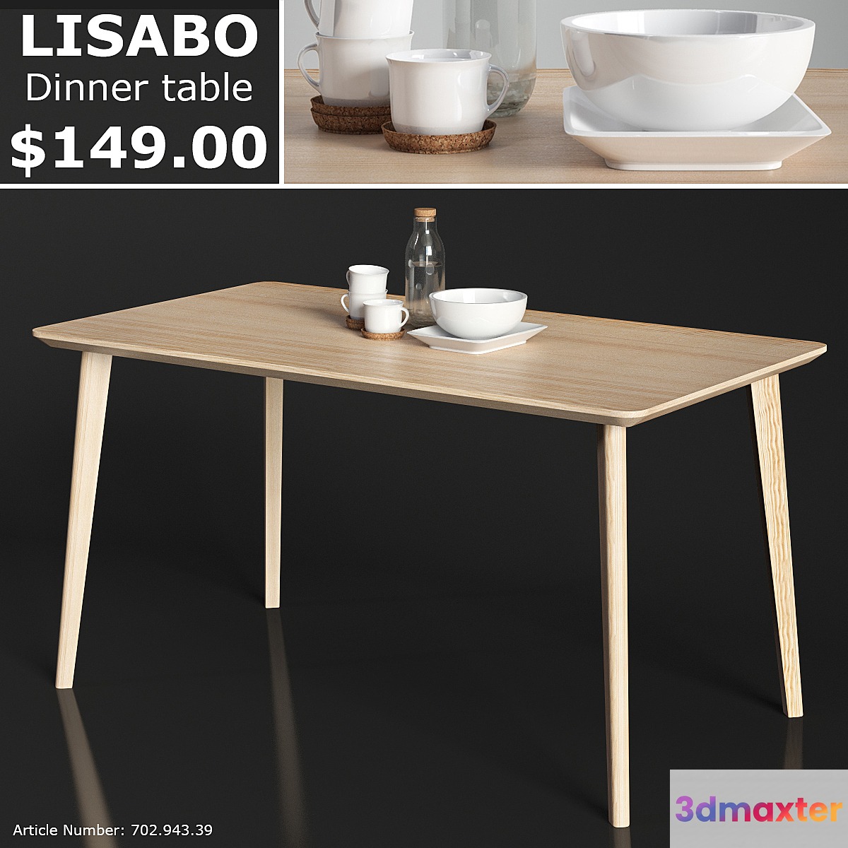 IKEA LISABO dinner table