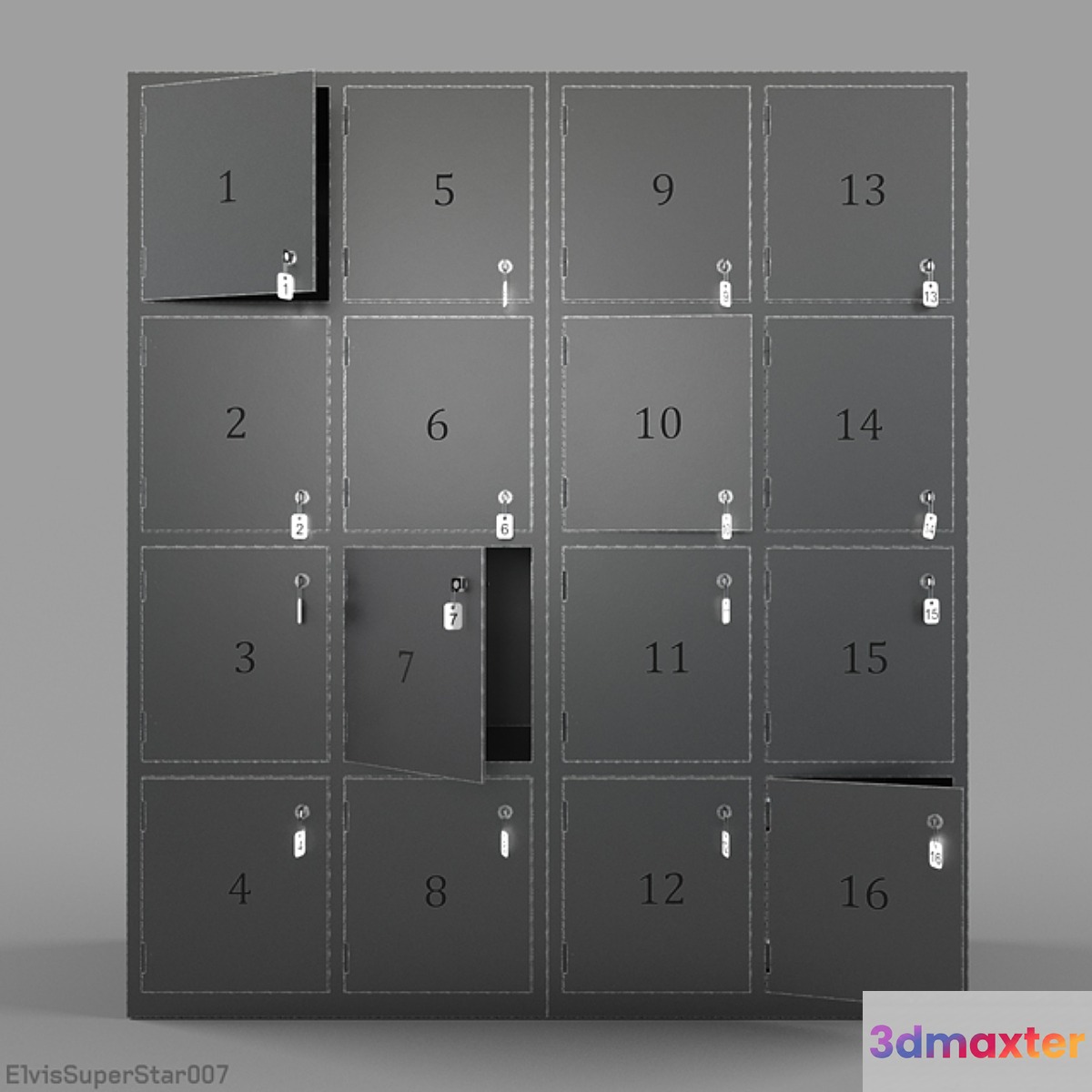 luggage storage v2  storage room 3D Max
