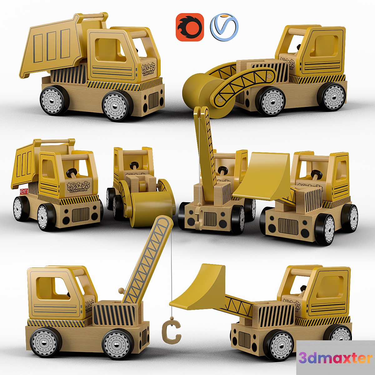 A set of toys (wooden typewriters) - No.2