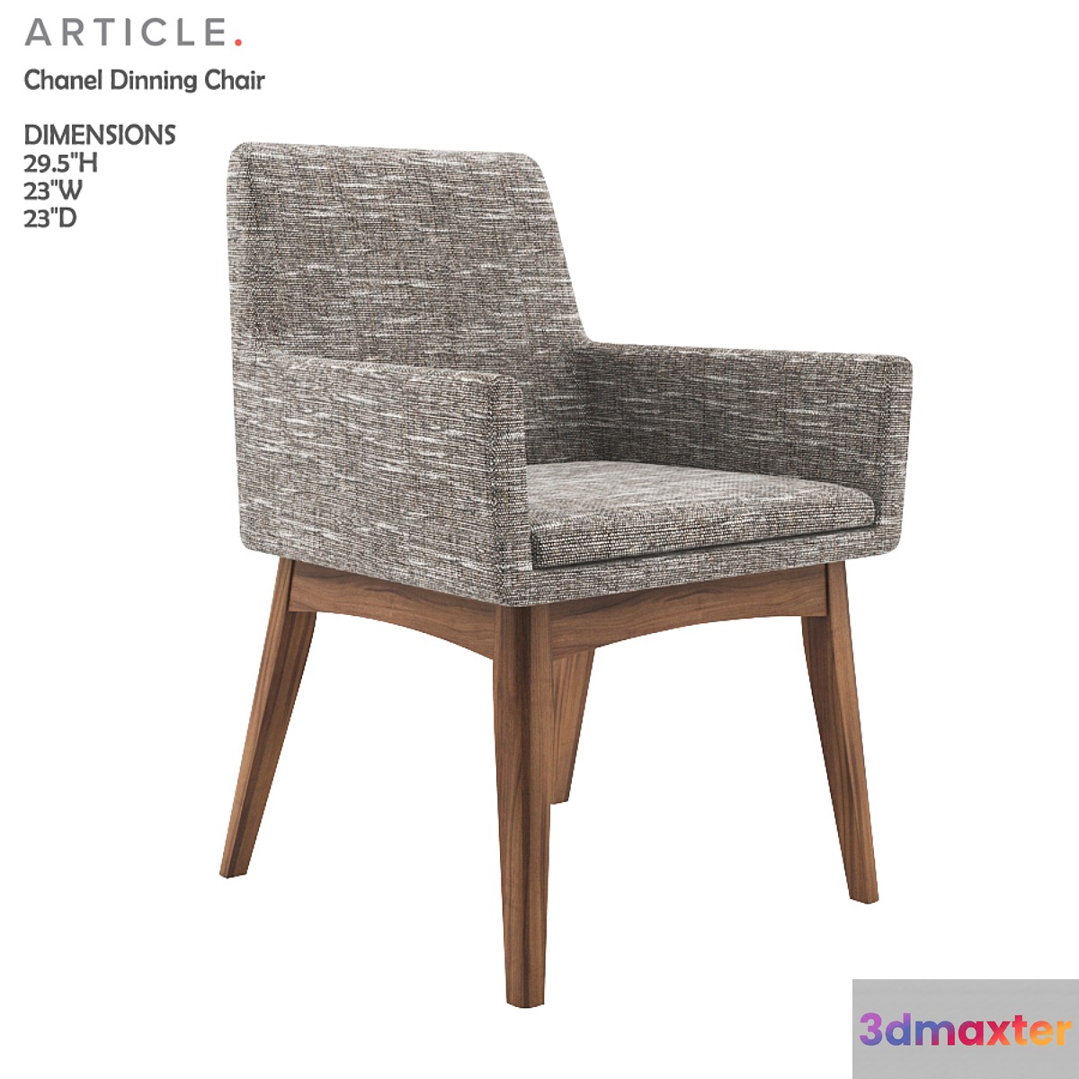 Chanel volcanic gray dining armchair 3D Max