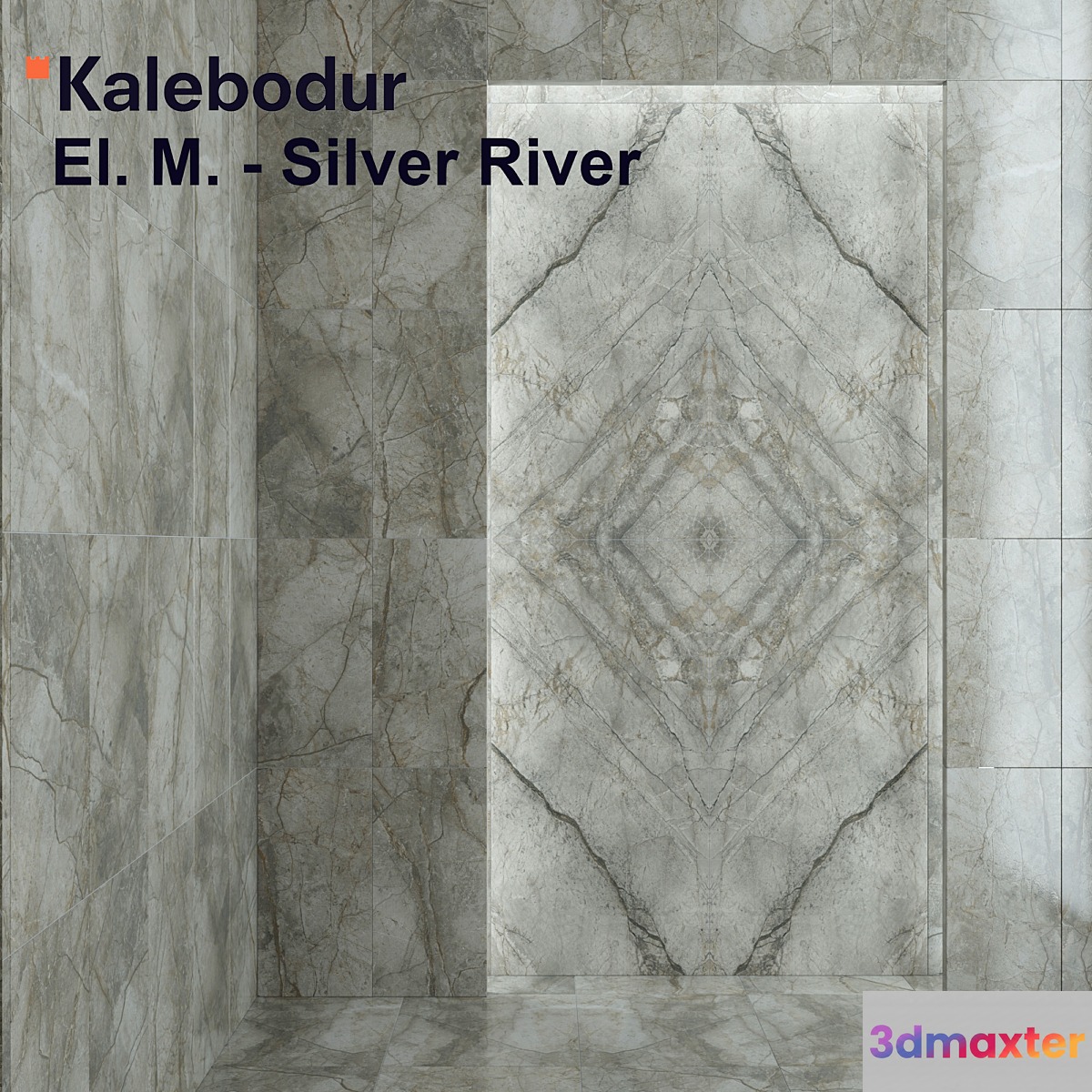 Tile Kale Elegant Marbles - Silver River