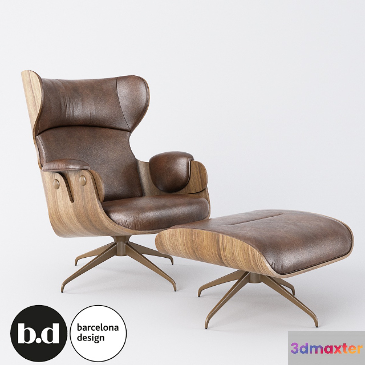 BD BARCELONA LOUNGER ARM CHAIRS 3D Max