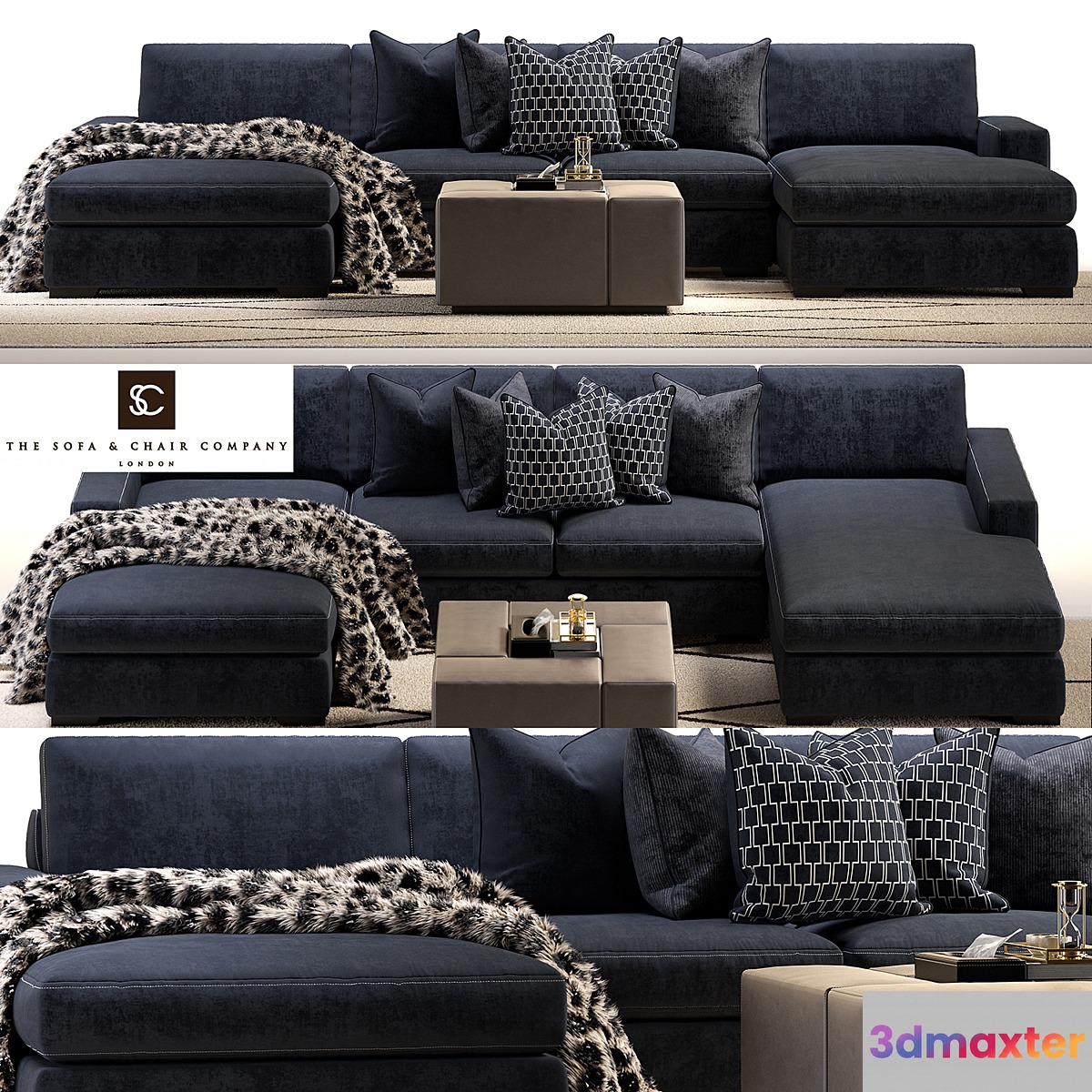 Brancusi corner sofa and Matisse ottoman - No.3