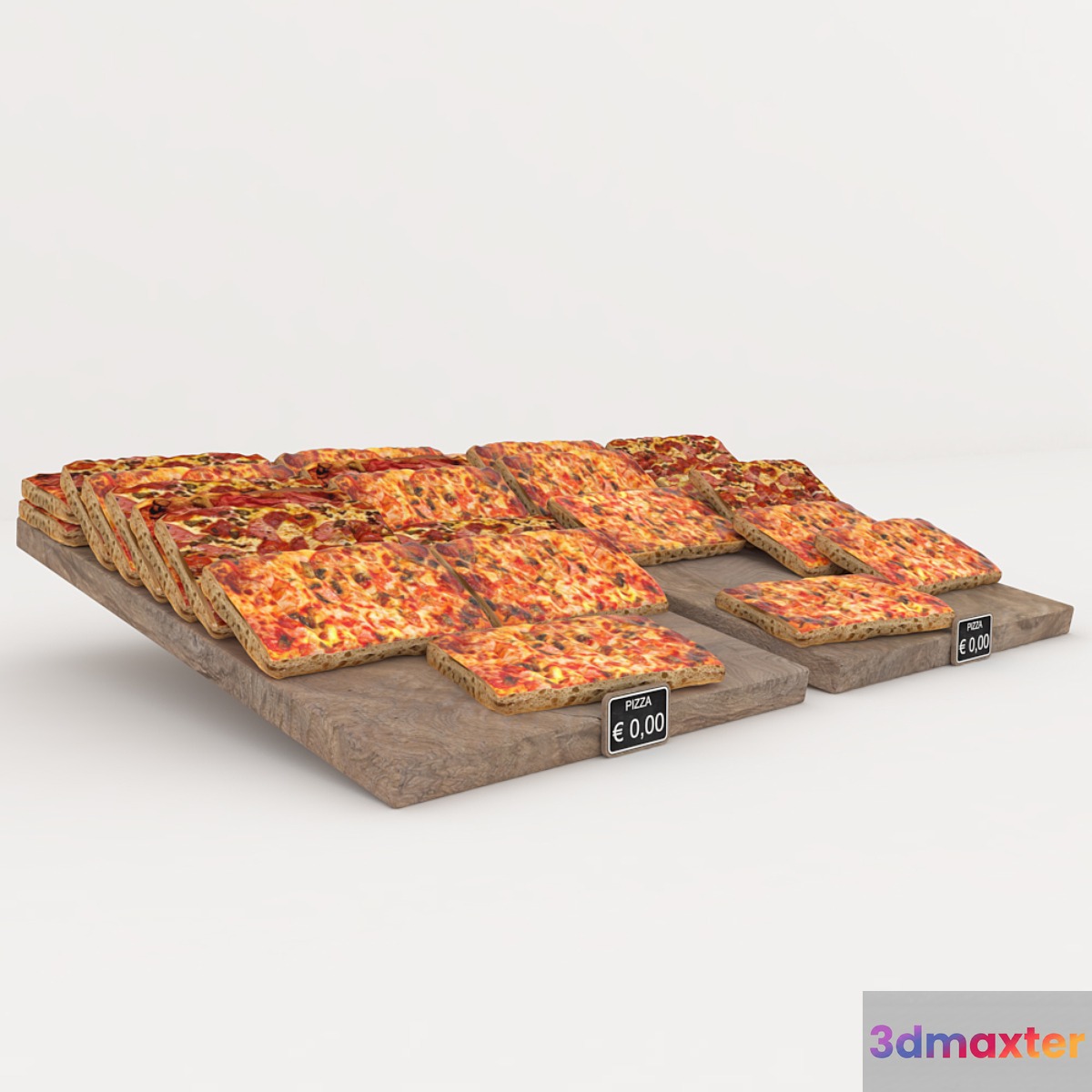 Pizza - slice of pizza 3D Max