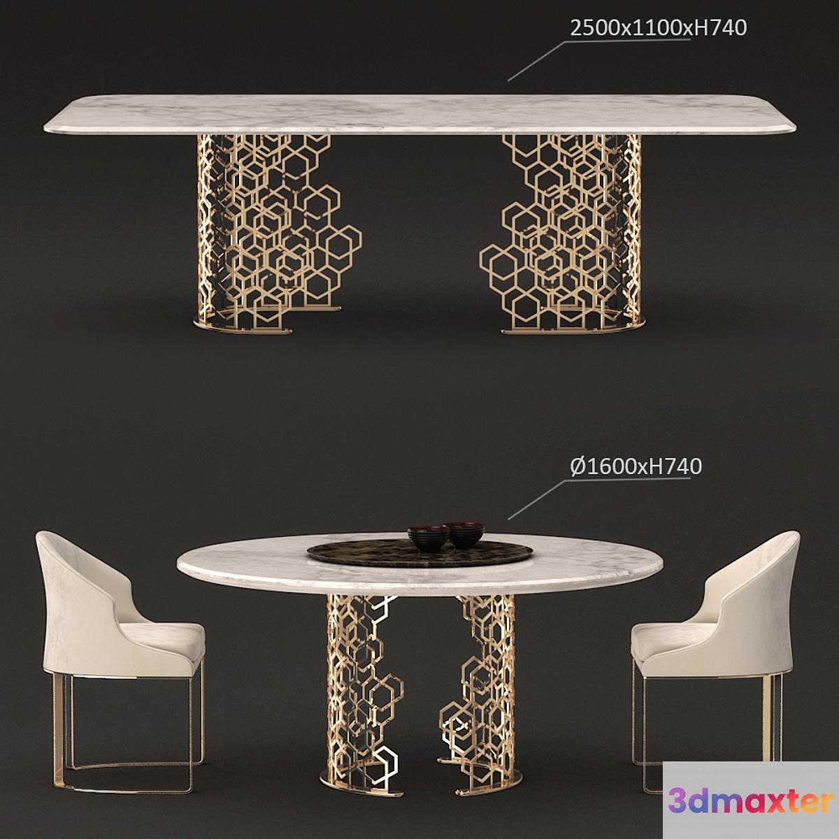 Longhi Manfred Table 3D Max