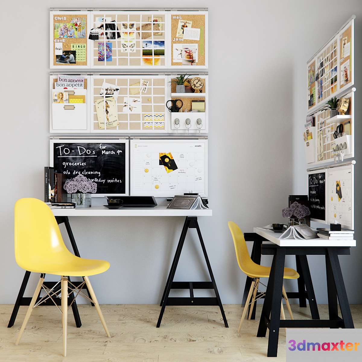 Working table with filling 3D Max