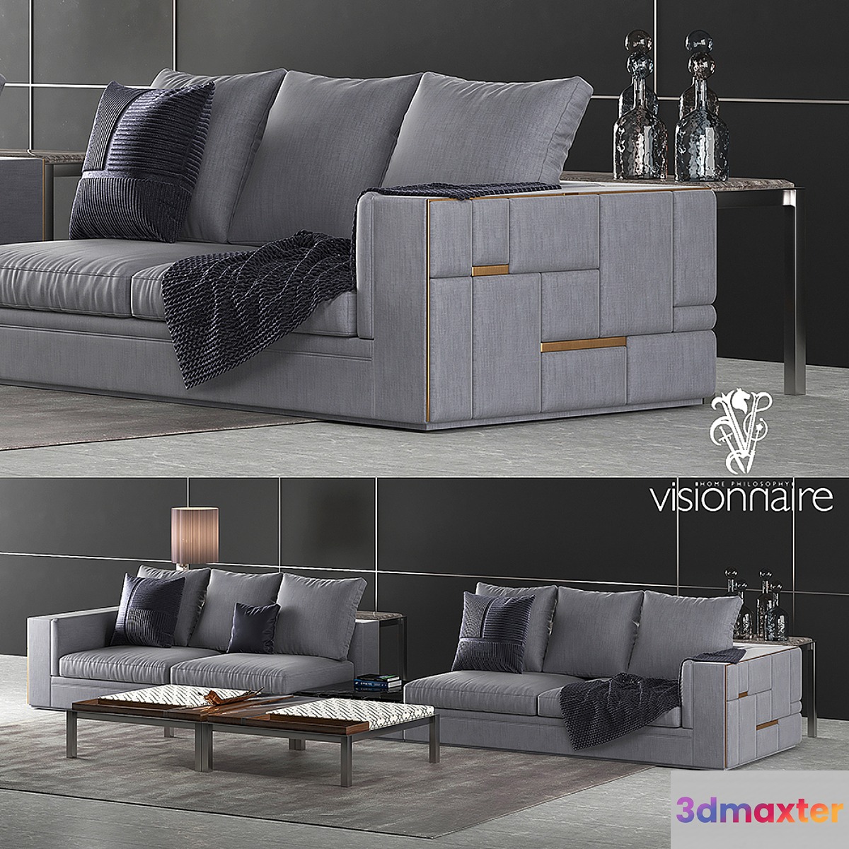 Visionnaire Babylon sofa set 2 3D Max