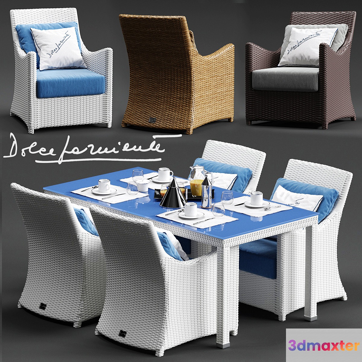 Dolcefarniente SCAURI Armchair and PALINURO Table
