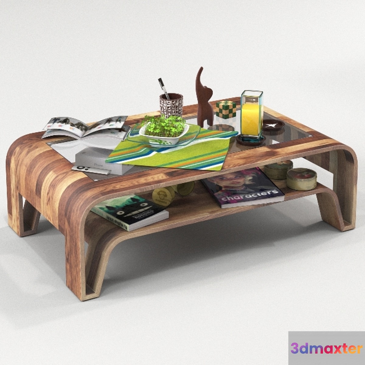 Wooden Coffee Table 3D Max