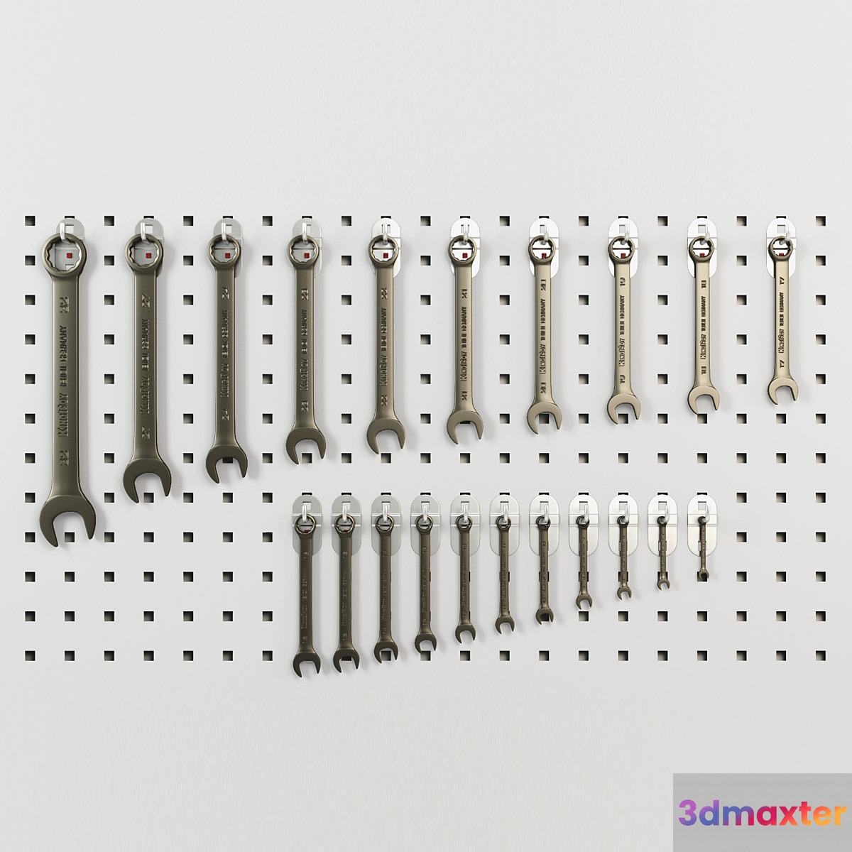 Set of spanners 3D Max