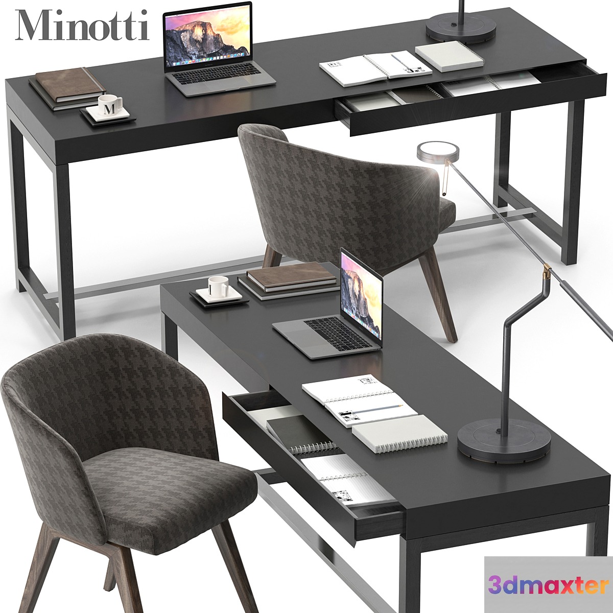 Minotti Fulton desk set