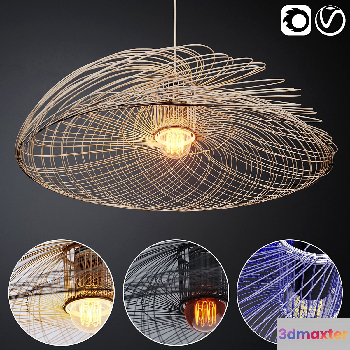 Pendant lamp _ PENDANT LIGHT _ FORESTIER 2 _ corona _ vray - No.2