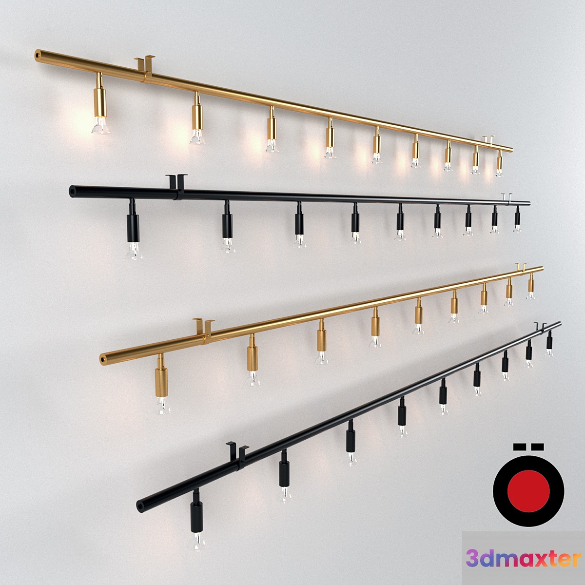 Star 9 by Jonas Bohlin Orsjo _ Pendant lamp brass & black 3D Max