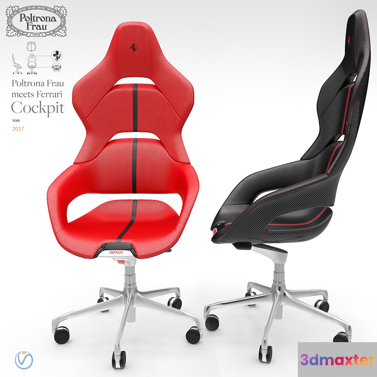 Poltrona Frau Ferrari Cockpit Chair - Year 2017 3D Max