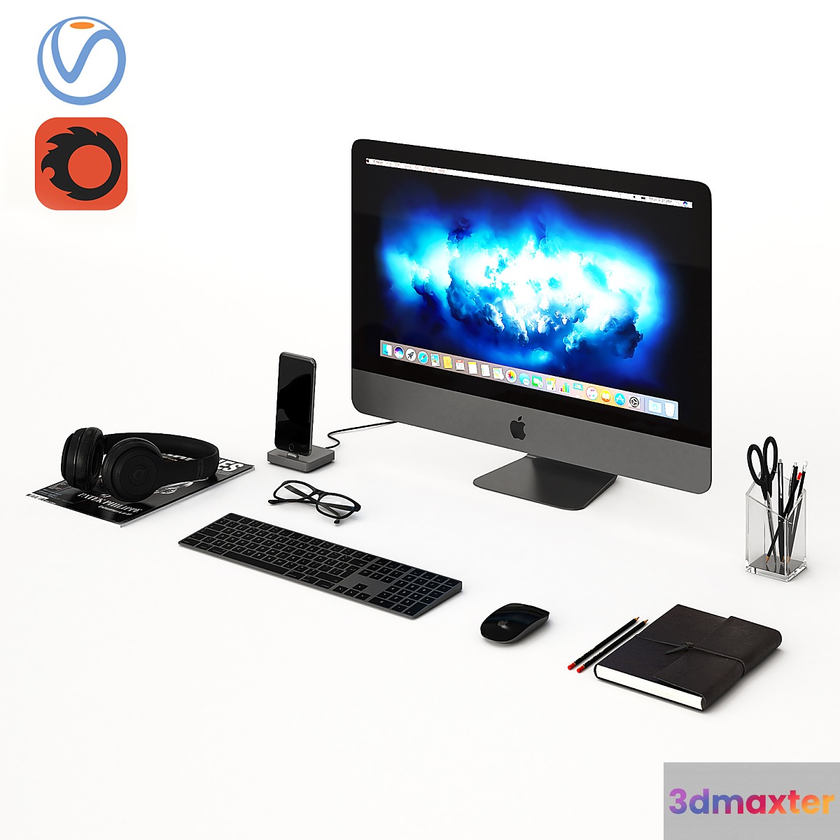 Workplace Space Gray IMac - No.2 3D Max
