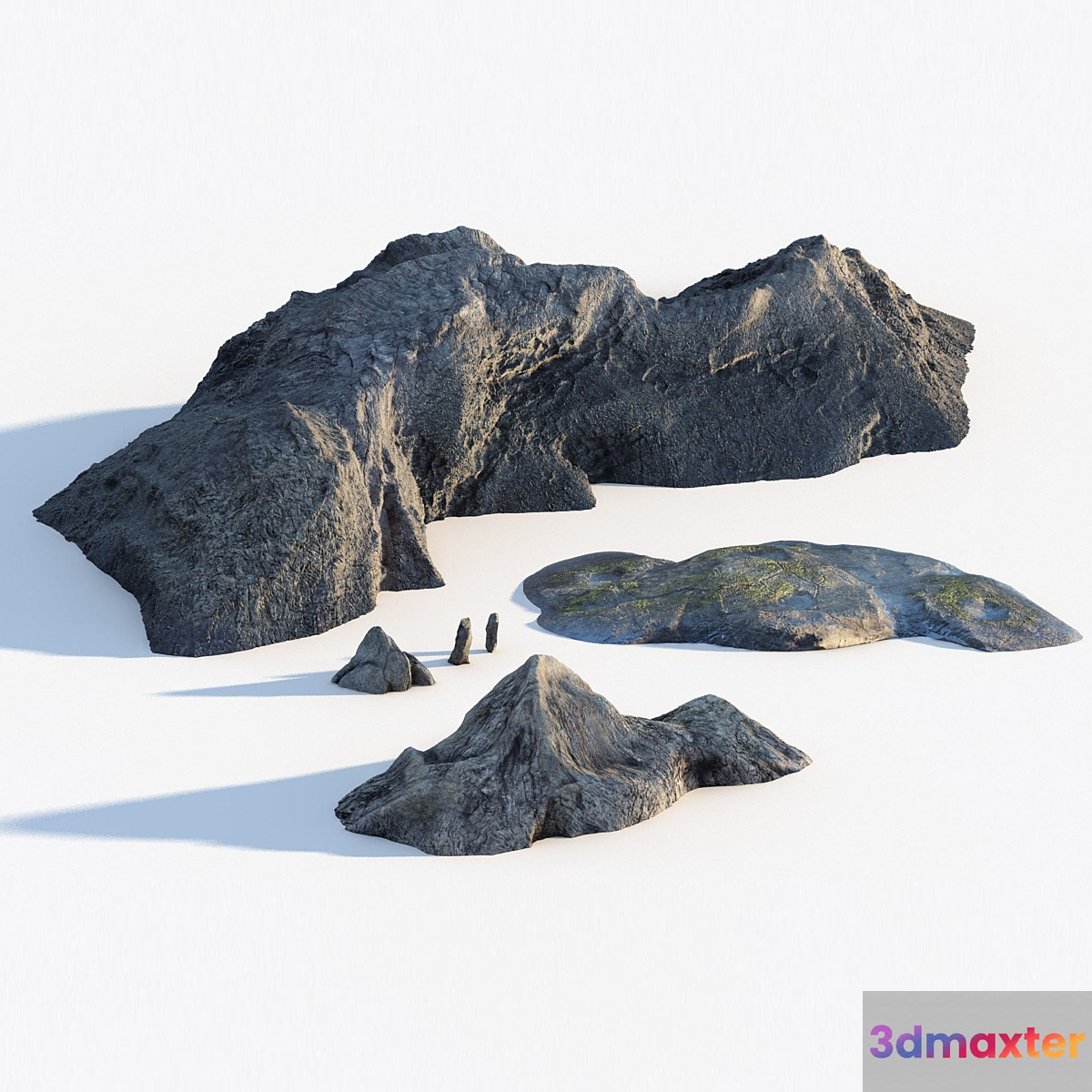 Coastal rock bundle 3D Max Coastal rock bundle 3D Max