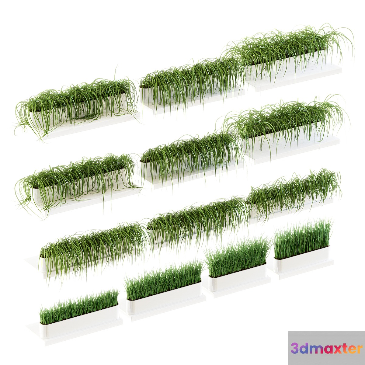 Grass for shelves. 13 models of v2 - No.2