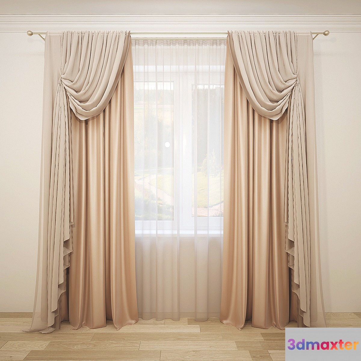 Curtain-7 3D Max