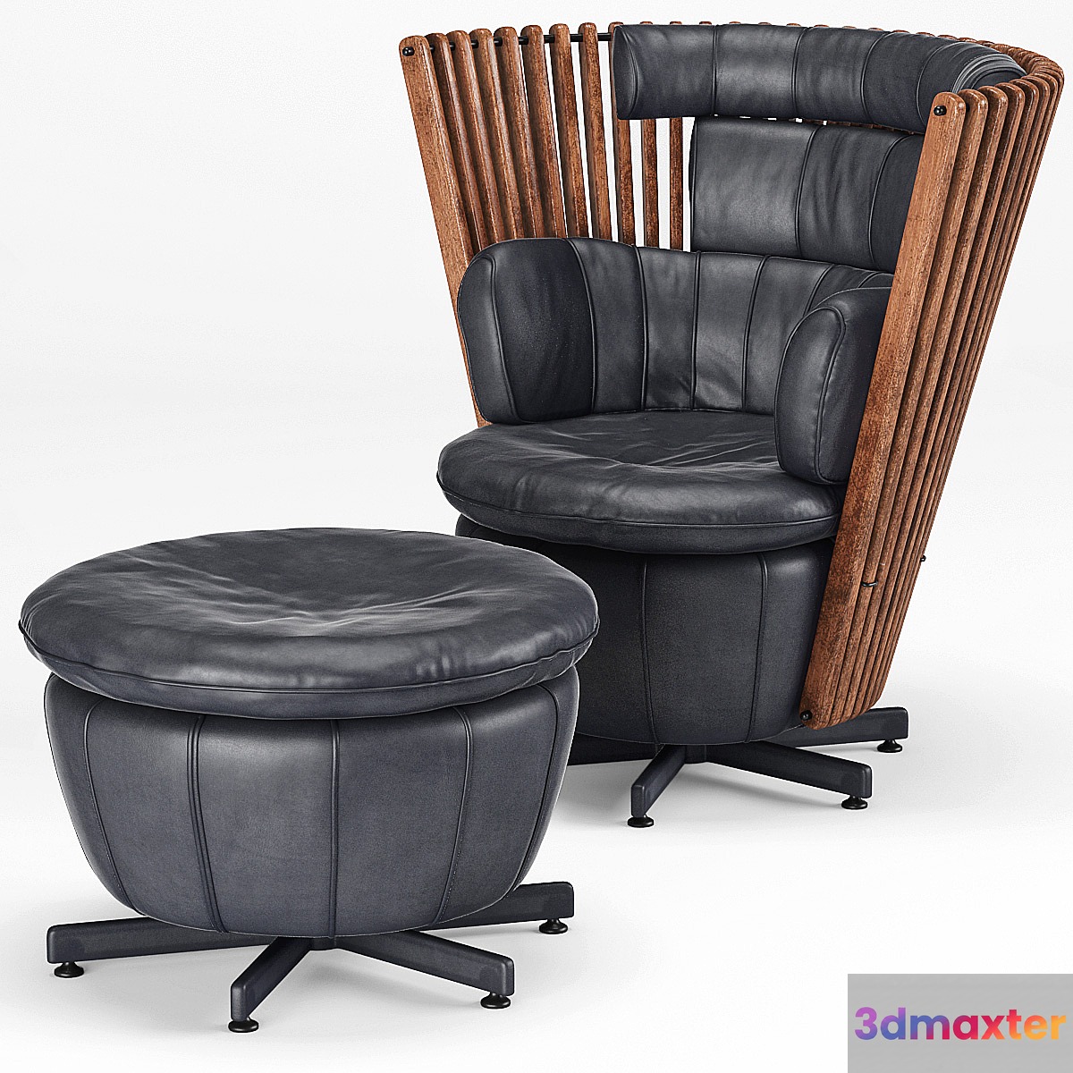 Tavarua Arm Chair Tavarua Ottoman 3D Max