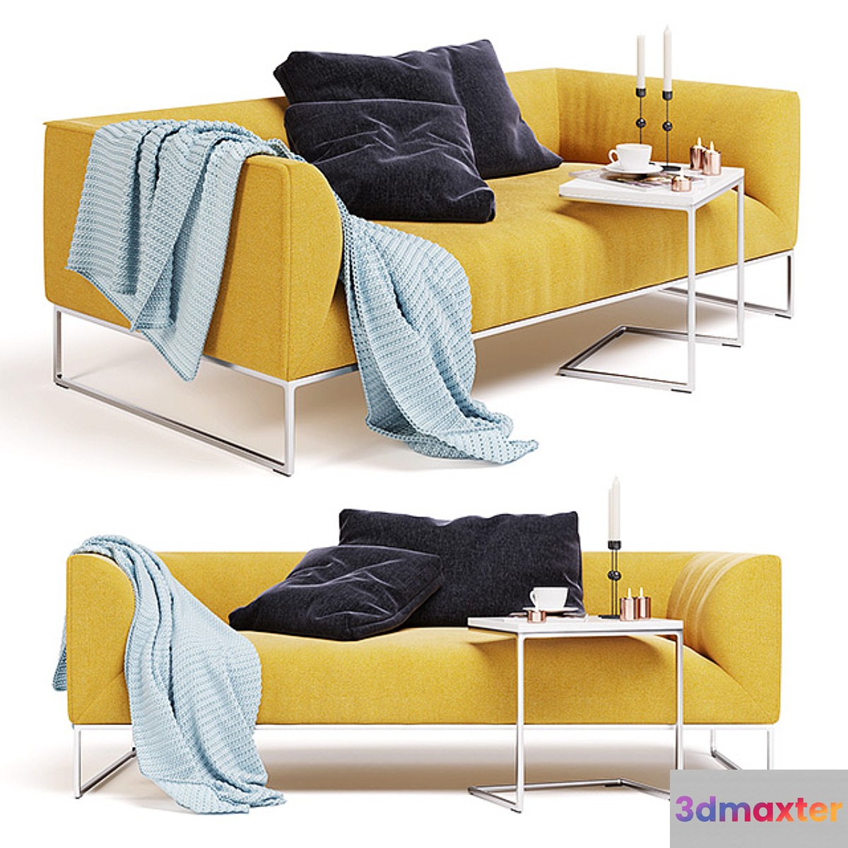 Cor Mell Sofa with Throw (firm upholstered)