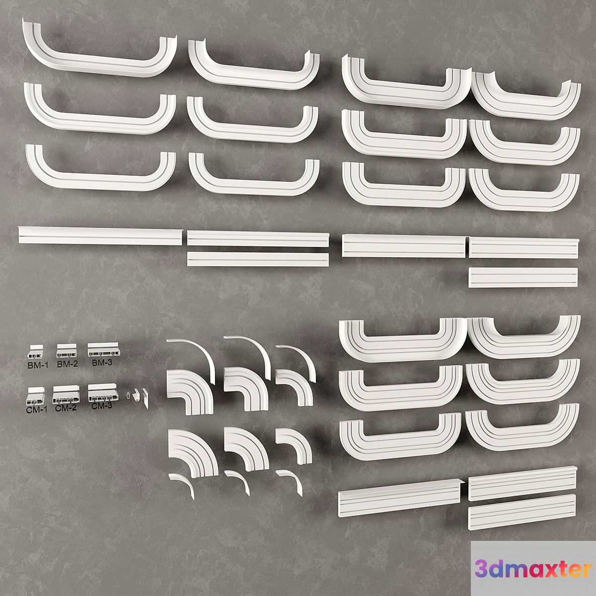 Plastic ceiling cornice Moller 3D Max
